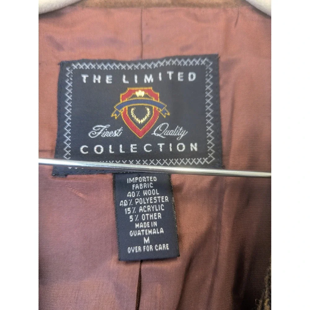 The Limited Blazer Men's M Brown Herringbone Wool Blend Faux